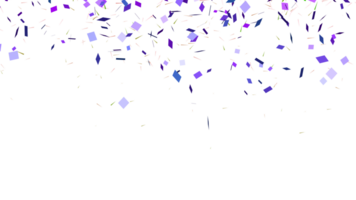 abstrato celebração festa com queda papel confete transparente elementos decoração png