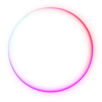 abstrato néon brilho anel elemento png