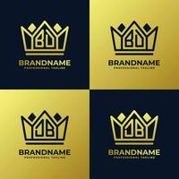 Letter BD and DB Home King Logo Set, suitable for business with BD or DB initials. vector