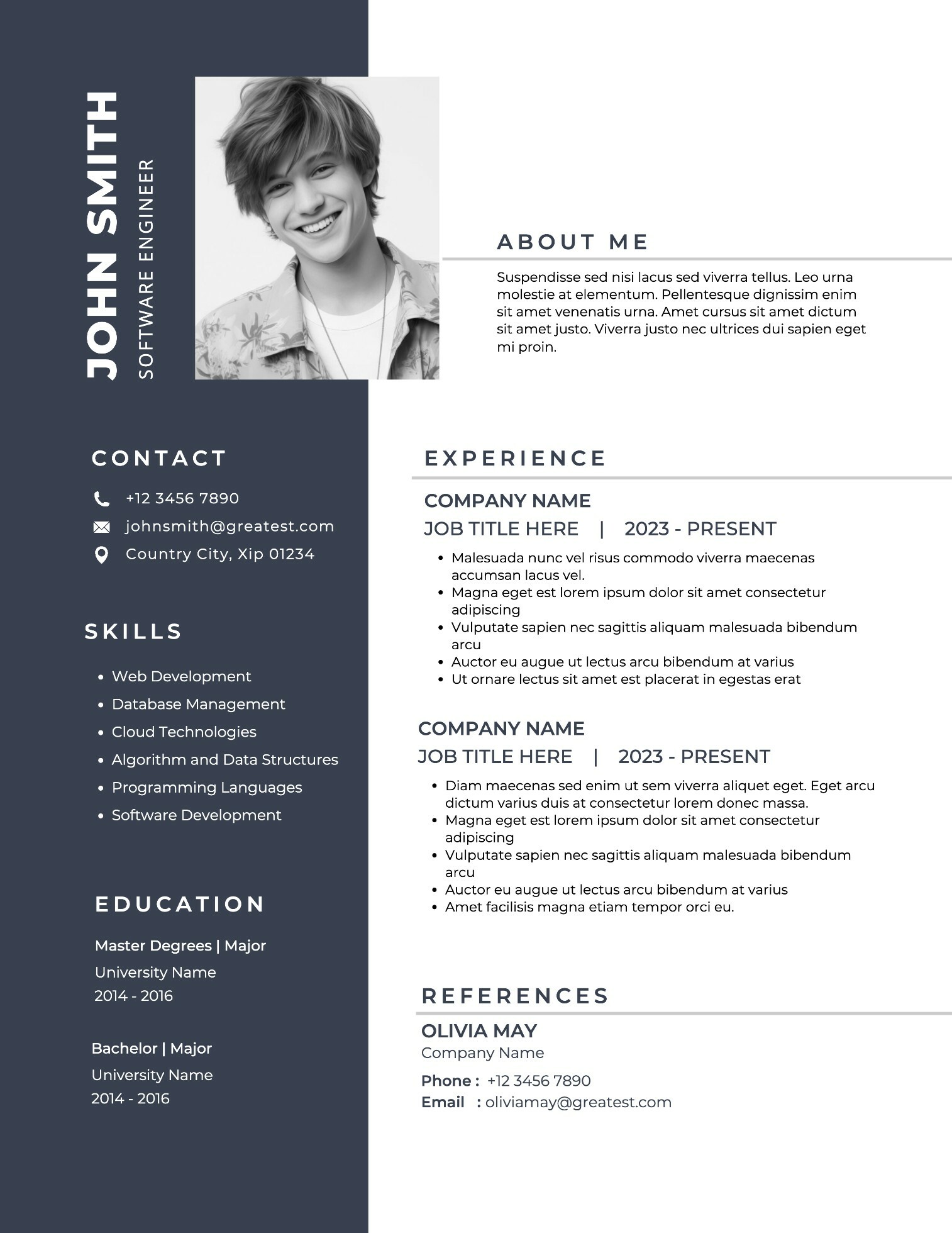 Simple And Minimalist Resume