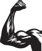 One Arm Muscle vector illustration silhouette