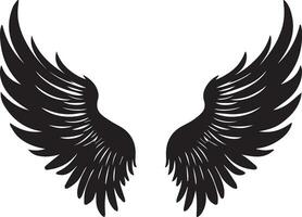 Wing Vector silhouette illustration black color