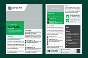 Business Case Study Template Design vector