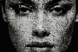 AI generated Woman applying moisturizing cream on face skin. Generative AI photo