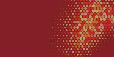 Geometric abstract Hexagon Two Color Background vector