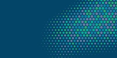 Geometric abstract Hexagon Two Color Background vector