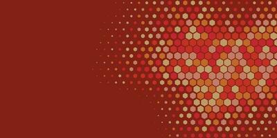 Geometric abstract Hexagon Two Color Background vector