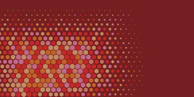Geometric abstract Hexagon Two Color Background