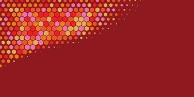 Geometric abstract Hexagon Two Color Background vector