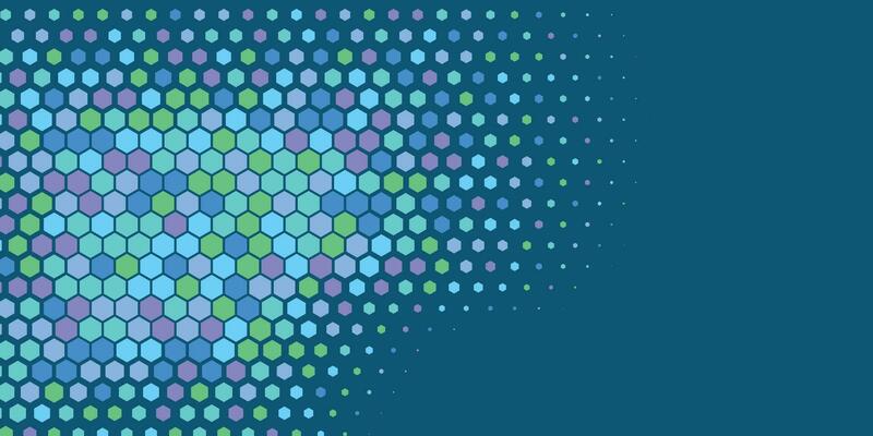 Geometric abstract Hexagon Two Color Background