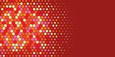 Geometric abstract Hexagon Two Color Background vector