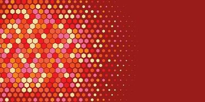 Geometric abstract Hexagon Two Color Background vector