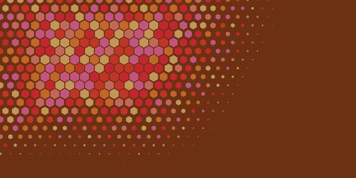 Geometric abstract Hexagon Two Color Background vector