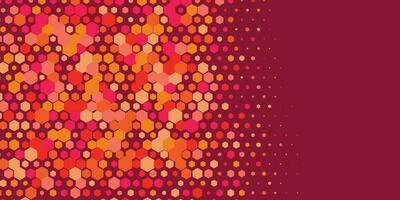 Geometric abstract Hexagon Two Color Background vector