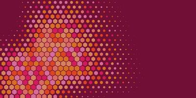 Geometric abstract Hexagon Two Color Background vector