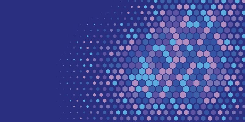Geometric abstract Hexagon Two Color Background