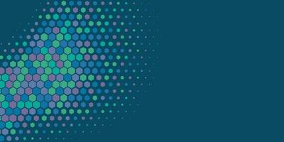 Geometric abstract Hexagon Two Color Background vector