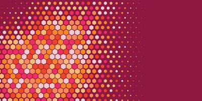 Geometric abstract Hexagon Two Color Background vector