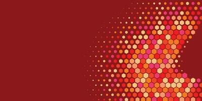 Geometric abstract Hexagon Two Color Background vector