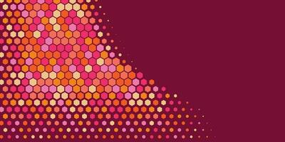 Geometric abstract Hexagon Two Color Background vector