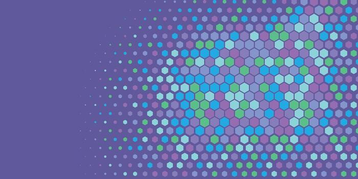 Geometric abstract Hexagon Two Color Background vector