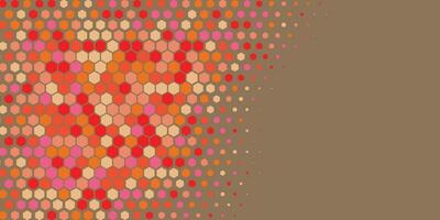 Geometric abstract Hexagon Two Color Background vector