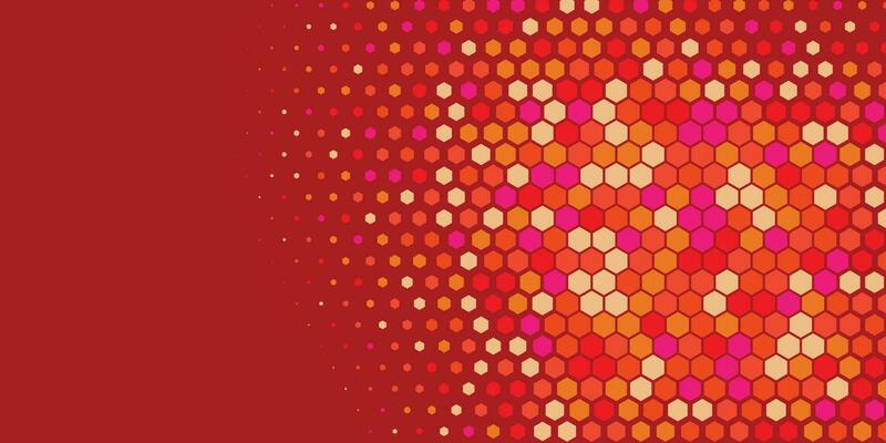 Geometric abstract Hexagon Two Color Background