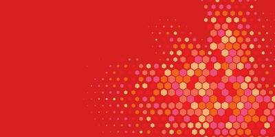 Geometric abstract Hexagon Two Color Background vector