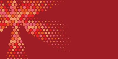 Geometric abstract Hexagon Two Color Background vector