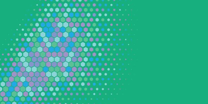 geométrico resumen hexágono dos color antecedentes vector