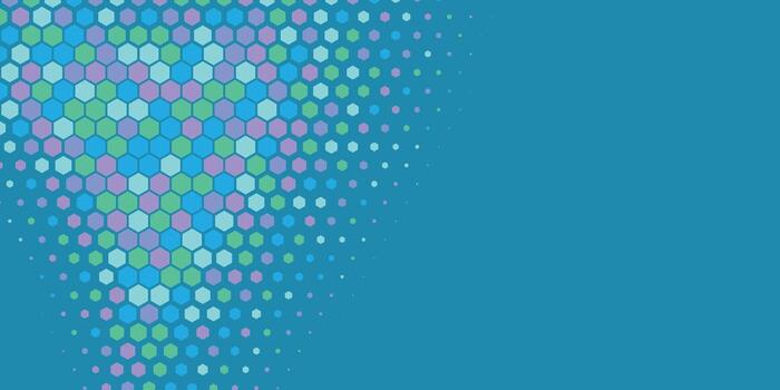 Geometric abstract Hexagon Two Color Background vector
