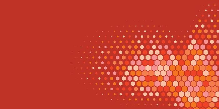 Geometric abstract Hexagon Two Color Background vector