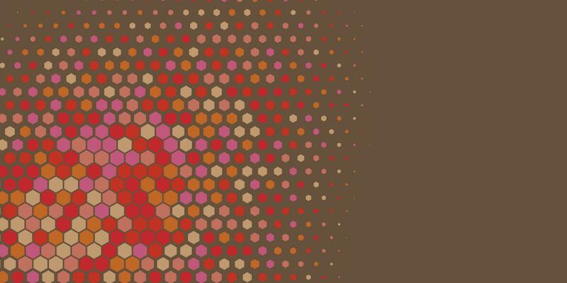 Geometric Multi size Hexagon with multi Color Background