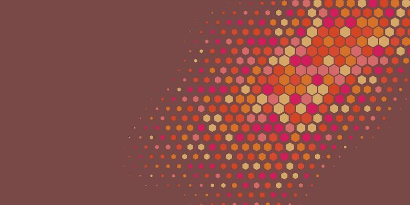 Geometric Multi size Hexagon with multi Color Background