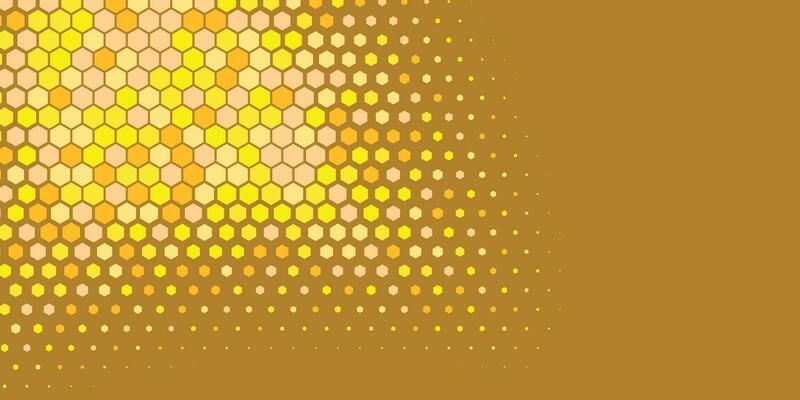 Geometric Multi size Hexagon with multi Color Background