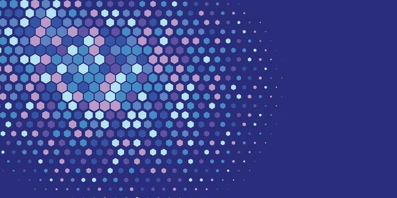 Geometric Multi size Hexagon with multi Color Background