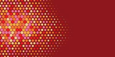 Geometric Multi size Hexagon with multi Color Background vector