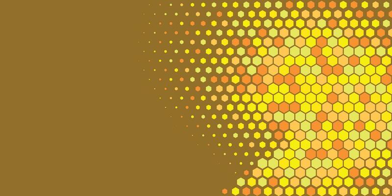 Geometric Multi size Hexagon with multi Color Background