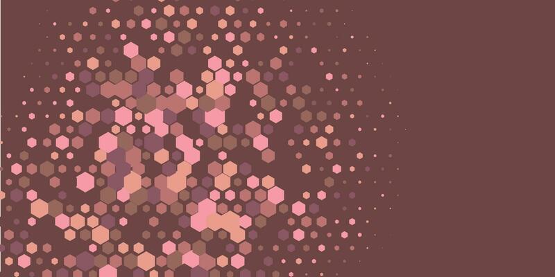 Geometric Multi size Hexagon with multi Color Background