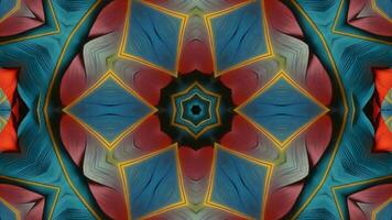 Stunning Abstract Kaleidoscope Background. Unique Multicolor Mosaic Texture in Seamless Geometric Pattern photo