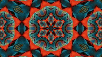 Stunning Abstract Kaleidoscope Background. Unique Multicolor Mosaic Texture in Seamless Geometric Pattern photo