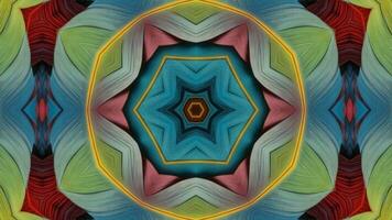 Stunning Abstract Kaleidoscope Background. Unique Multicolor Mosaic Texture in Seamless Geometric Pattern photo