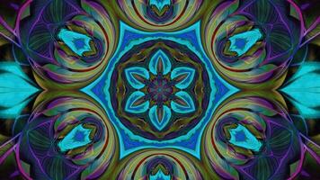 Stunning Abstract Kaleidoscope Background. Unique Multicolor Mosaic Texture in Seamless Geometric Pattern photo