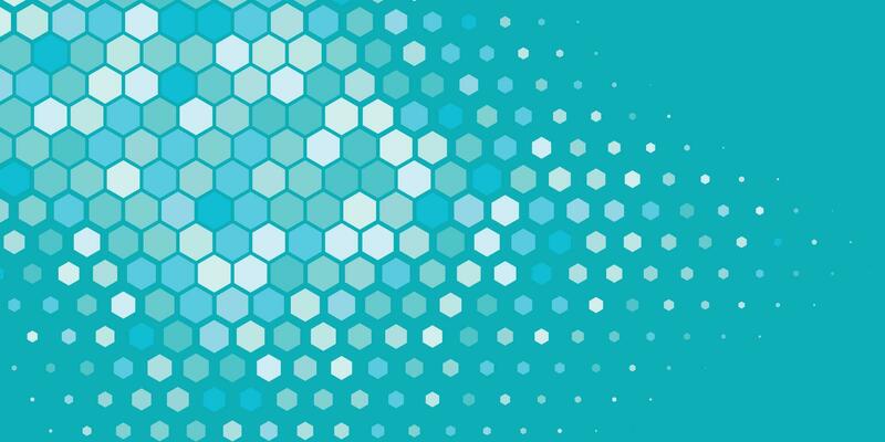 Geometric Multi size Hexagon with multi Color Background