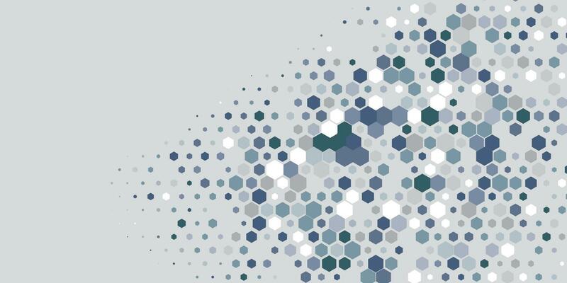 Geometric Multi size Hexagon with multi Color Background