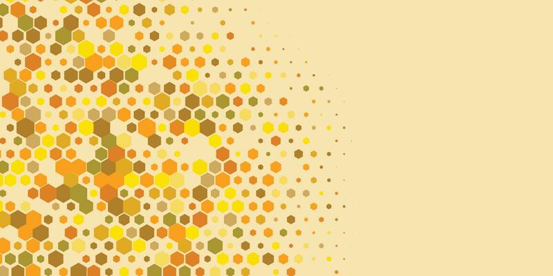 Geometric Multi size Hexagon with multi Color Background