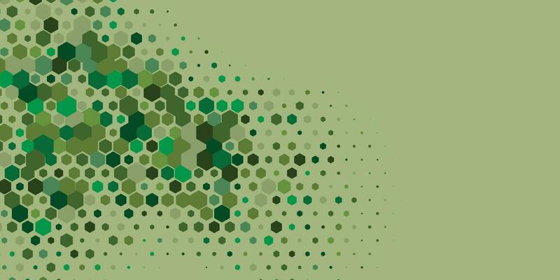 Geometric Multi size Hexagon with multi Color Background
