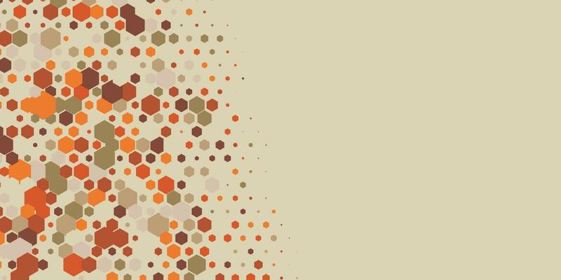 Geometric Multi size Hexagon with multi Color Background