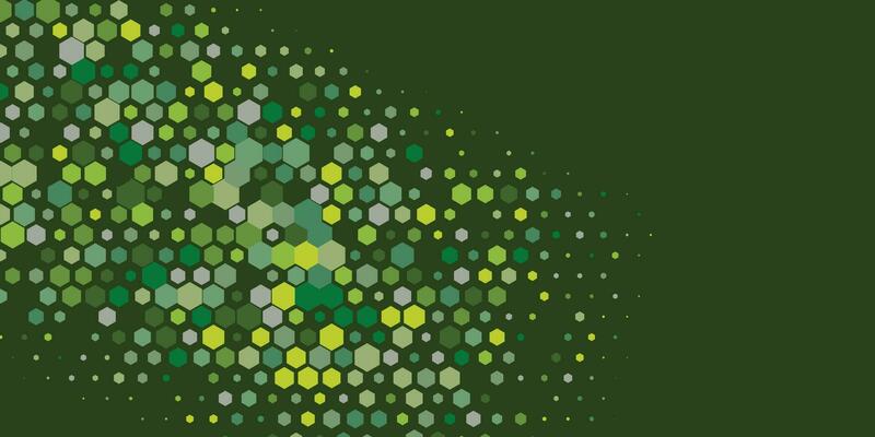 Geometric Multi size Hexagon with multi Color Background