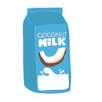 Coconut milk bottle icon cartoon vector. Vegetable milk. Vegetarian drink. vector